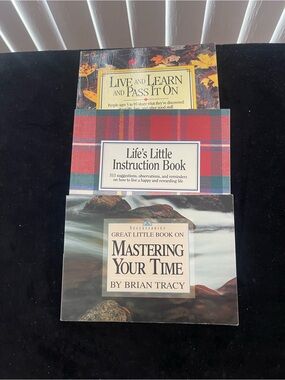 Life's Little Instruction Book Set - Red Plaid Covers